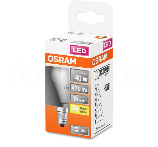 Osram - Bec LED superstar classic p (40) - 5.5W E14 / 827 - 4058075431096 - pentru Iluminat
