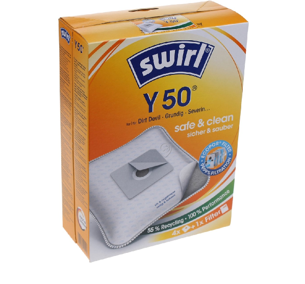 Swirl - Sac pentru aspirator Y50 pachet 4 buc. ecopor - 6782930