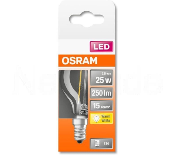 Osram - Bec LED retrofit clasic p (25) 2.5w / 827 / 2700k -e14 - 4058075436602 - pentru Iluminat