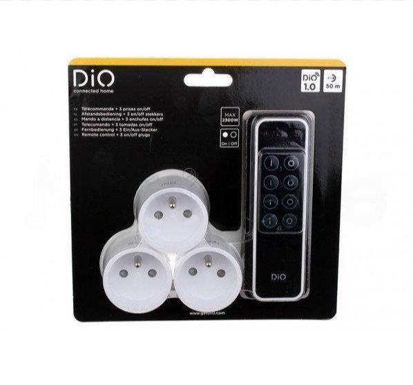 Chacon - Dio first - 3 prize nano comutatoare și telecomandă cu 3 canale - 54895