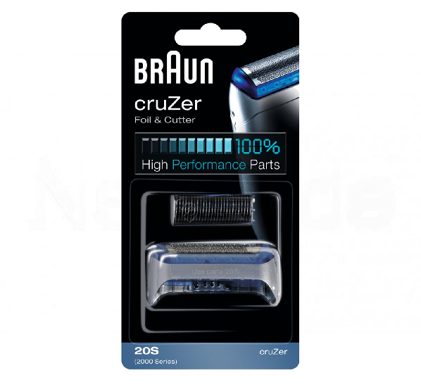 Braun - Pachet combinat Rezerve aparat ras cruzer z - 20s - seria 2000 - argintiu - 81387934 - pentru Aparat de ras BRAUN - 1775
