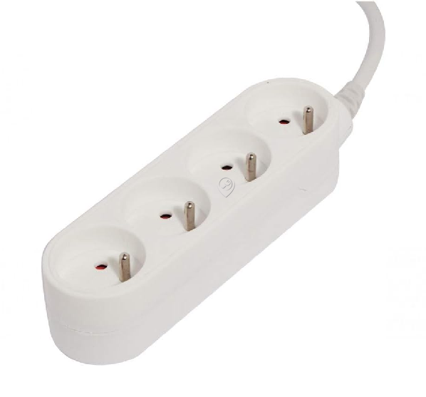 Universal - Prelungitor electric cu 4 prize 16A - 1,5m - alb - 48840