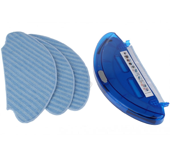Seb - Rezervor de apă / suport pentru cârpă + 4 cârpe din microfibră - ZR690002 - pentru Aspirator robot