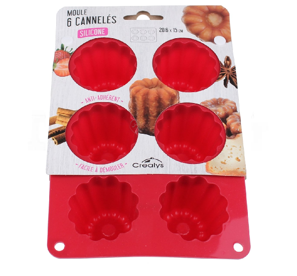 Forma din silicon pentru copt, Crealys, 6 bucăți - 513012