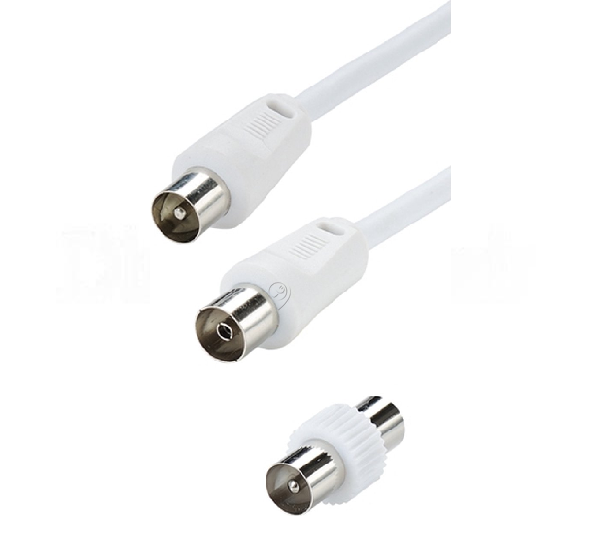 Erard - Cablu TV 9,52mm - m / f - 2m + adaptor m / m - 724510