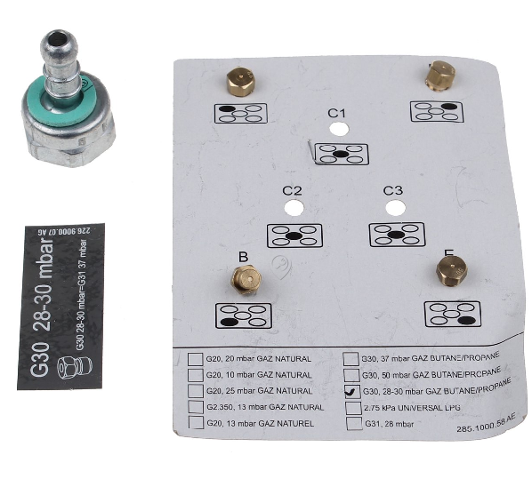 Beko - Kit duze butan - g30 - 4431100184 - pentru Plită/Cuptor