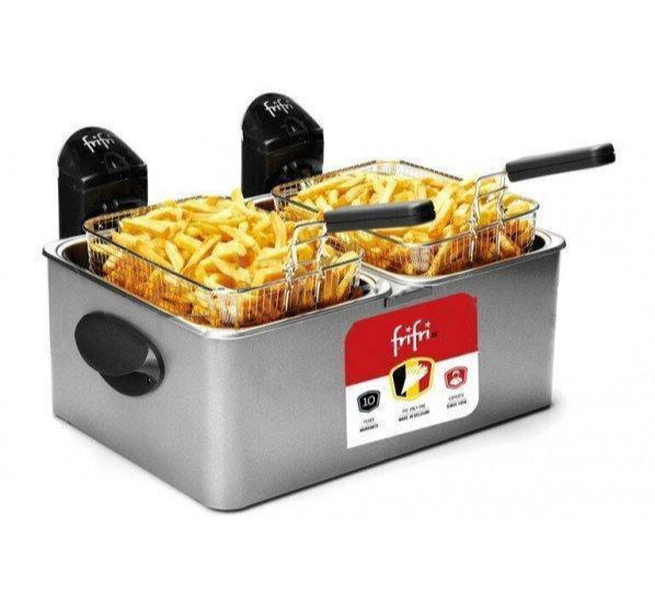 Frifri - Friteuza 2*1 kg cartofi prăjiți; 2*3,5l; 2*3200w; carcasă metalică, - F1968