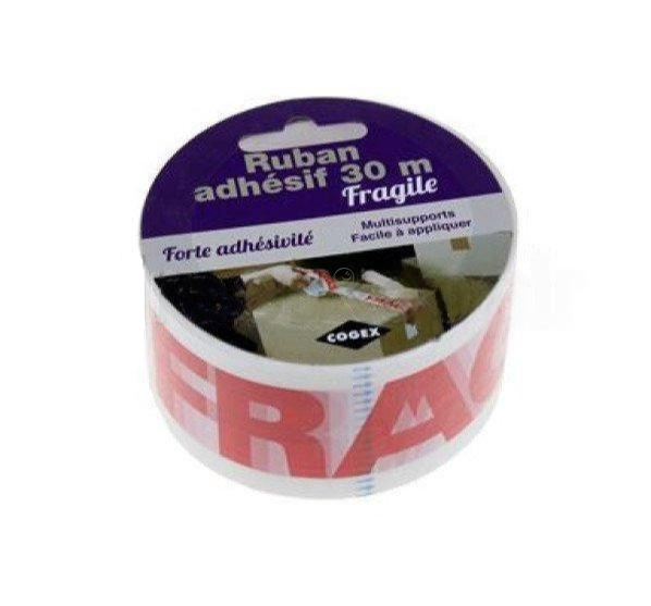 Cogex - Bandă adezivă "fragil" 30m x 48mm - 23057