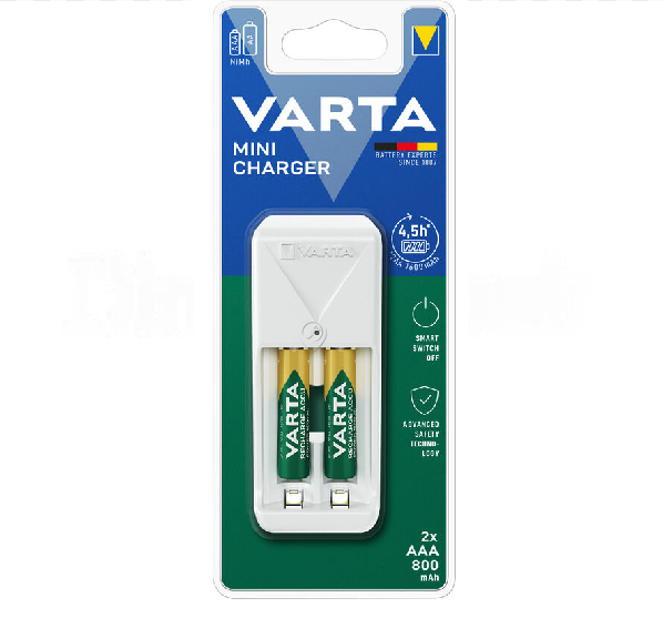 Varta - Încărcător de baterii - mini încărcător inclusiv 2 x AA - 57656201421