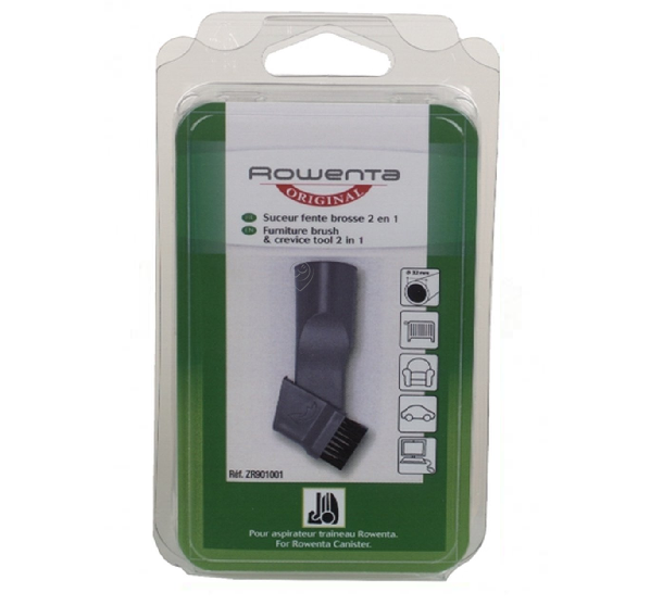 Seb - Duza de aspirare cu perie 2 în 1, 32 mm - ZR901001 - pentru Aspirator SEB TEFAL CALOR MOULINEX - 461010  -  461010_NL NL