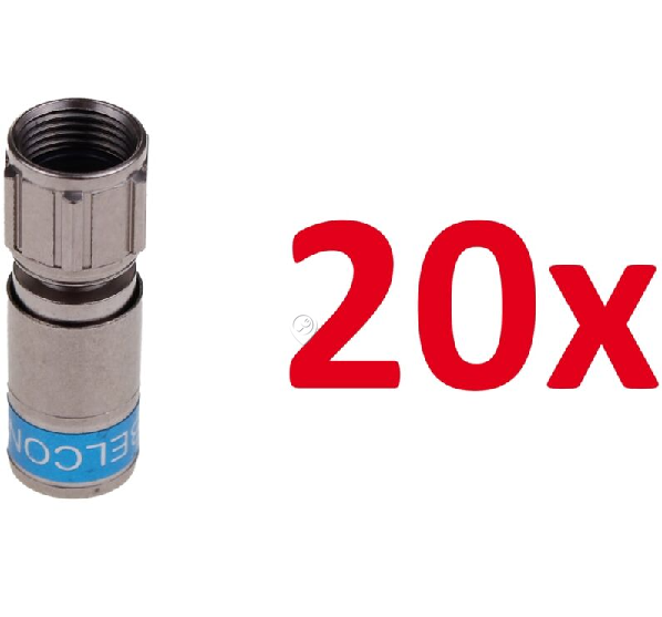 Furcă Triax - Conector F - f 6 td qm 7.0 cutie 20 buc - TR360943 - pentru TV/audio/video