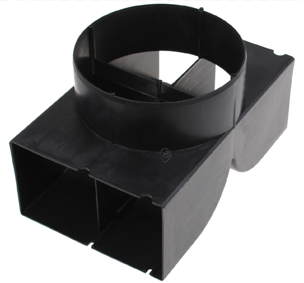 Whirlpool - Piesă de conectare piesă în T în ax - 152 x 88 mm - ø 150 mm - C00861112 - pentru Hota