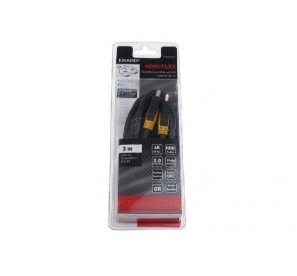 Erard - Cablu HDMI - 4k flex - Ultra HD - 3m - 726831 - pentru TV/audio/video