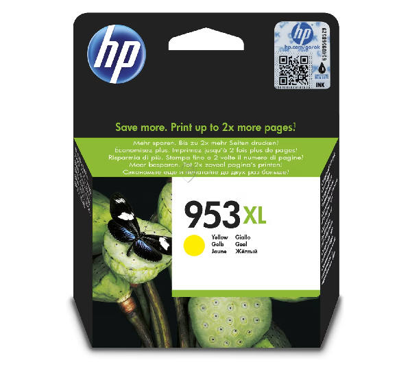 Hewlett Packard - Cartuş de cerneală HP 953XL / Casetă de cerneală cu randament ridicat galben - F6U18AE