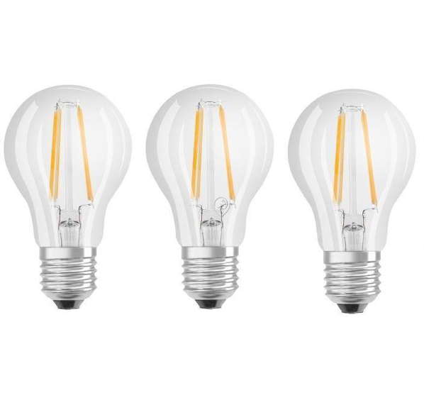 Osram - Bec LED retrofit classic a 60 6.5w/40 220-240v fil e27 cutie 3 buc - 4058075819535 - pentru Iluminat