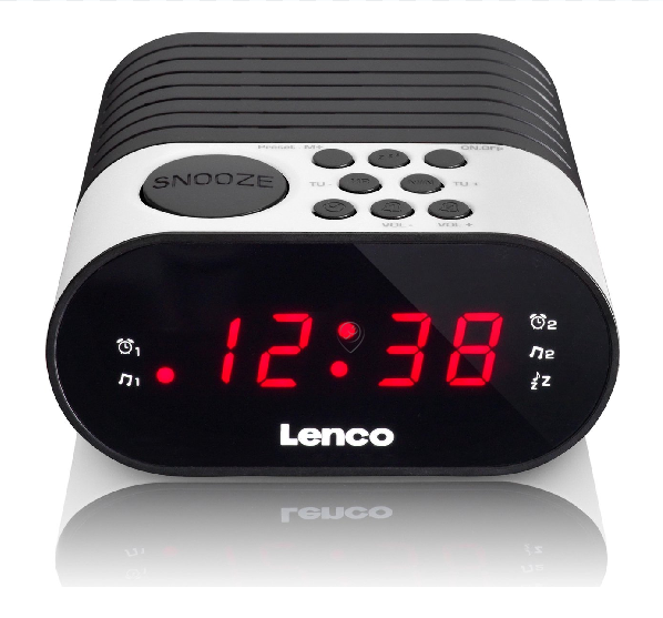 Radio cu ceas Lenco cr-07 alb - A002297 - pentru TV/audio/video