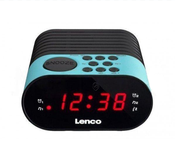 Radio cu ceas Lenco cr-07 albastru - A002296 - pentru TV/audio/video