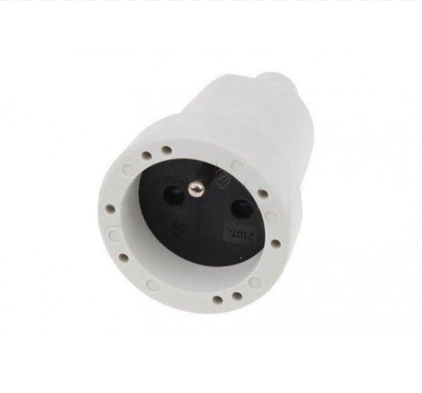 Universal - Conector PVC 16a + împământare albă - 2107B