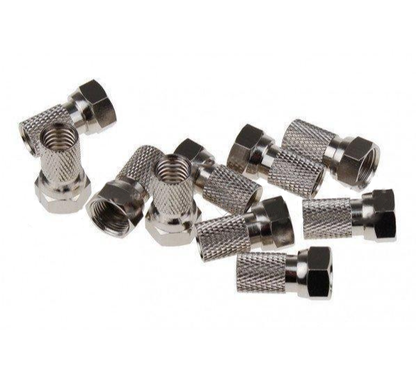 Universal - Mufă F pentru cablu 6,8/7,2 mm (set de 10) - pentru TV/audio/video