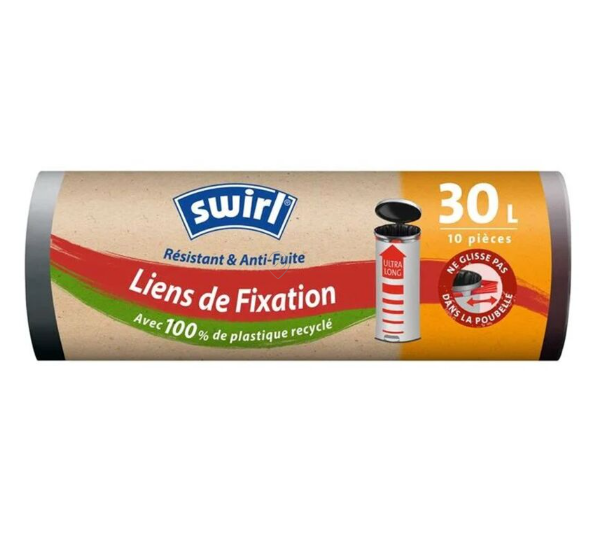 Saci de gunoi cu pedală Swirl cu banda de fixare XL 30l / 10 - 6780808
