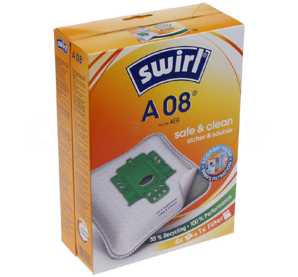 Swirl - Sac pentru aspirator a08/a09 pachet de 4 bucăți - A08