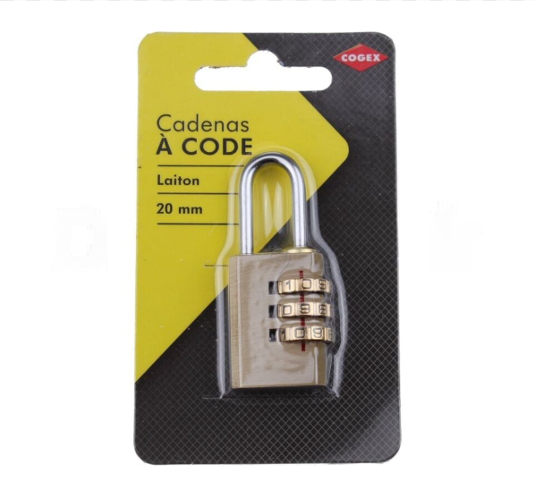 Cogex - Lacăt cu cifru 20 mm - 3 role. Cod - 80734