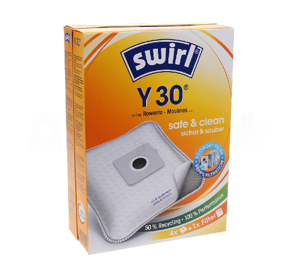 Swirl - Sac de aspirator Y30 Ecopor 4 buc + 1 filtru - Y30