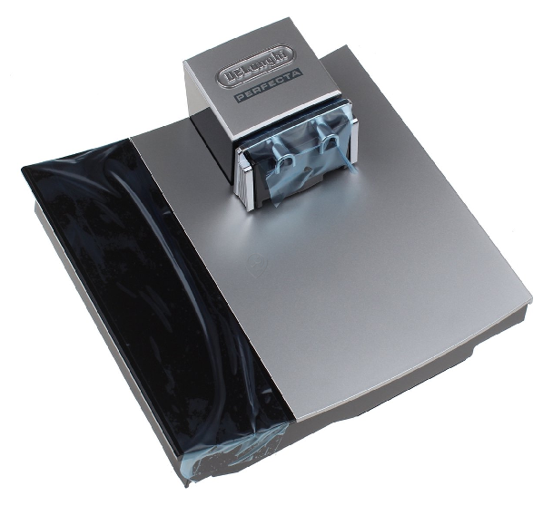 Delonghi - Usa / Clapă frontală - argintiu-mr și negru + sticlă esam5. (dls) - 7313224941 - pentru Espressor