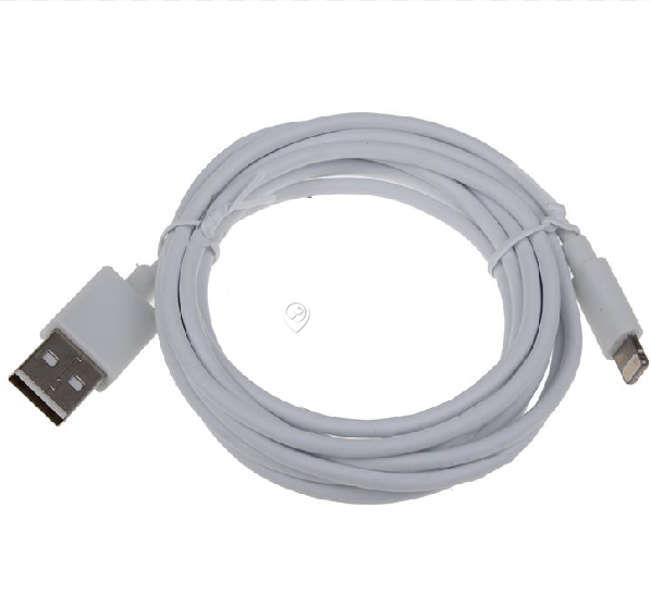 Erard - Cablu Lightning m / USB m - MFI - 2m - alb - 728336 - pentru Telefonie