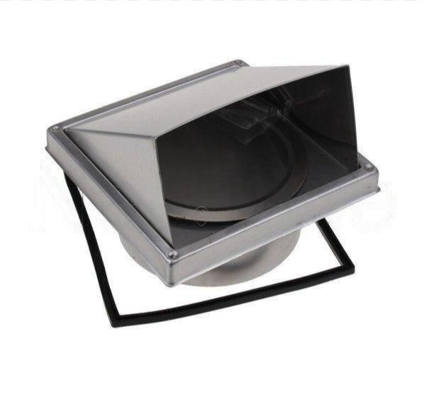 Universal - Supapă de evacuare a aerului din oțel inoxidabil - 167x167mm - ø150mm - A080401150000 - pentru Hota
