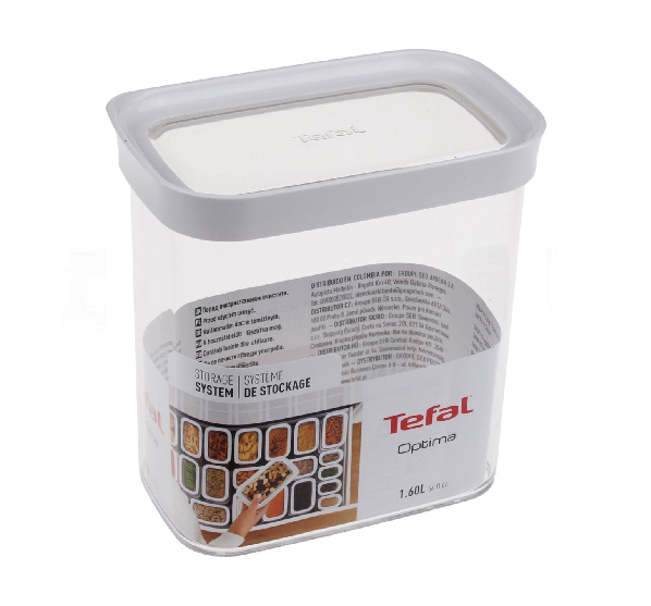 Tefal - Cutie de depozitare din plastic Optima n1141110 - 1,6 l - N1141110 - pentru Ustensile de bucătărie