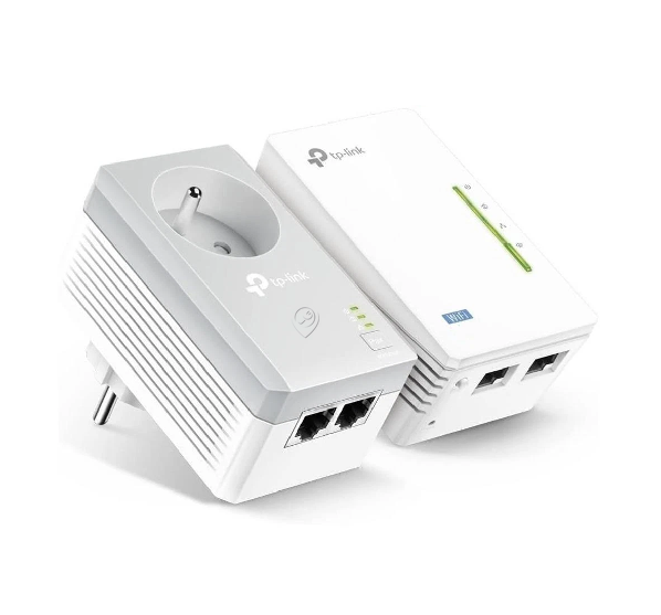 Tp-link - Kit extender Wi-Fi Powerline cu 2 porturi 1x TL-WPA4220 1x TL-PA4020P Powerline 500Mbps 300Mbps - TLWPA4225KIT
