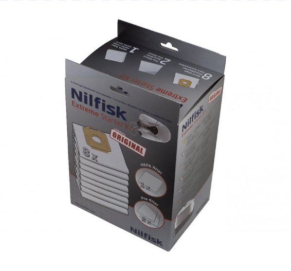 Nilfisk - Kit de pornire Extreme - 8 saci, 2 pre-filtre, 1 hepa-filtru - 107403113 - pentru Aspirator NILFISK - EXTREME