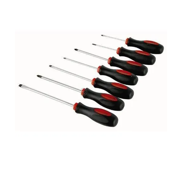 Cogex - Set de 7 șurubelnițe cu mâner bimaterial - 16174