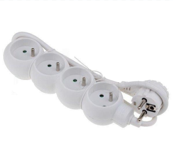 Chacon - Prelungitor alb cu cablu 4 x 16 A, 1 m