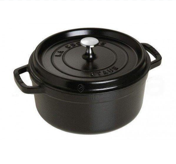 Staub - Oală rotundă pentru tocănițe/friptură - 24 cm - negru - 1102425