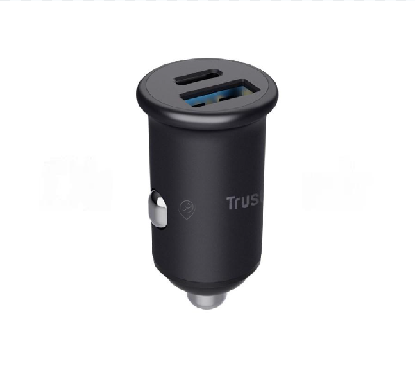 Trust - Încărcător auto compact dual rapid 12V 38W USB-A + USB-C negru - 25197