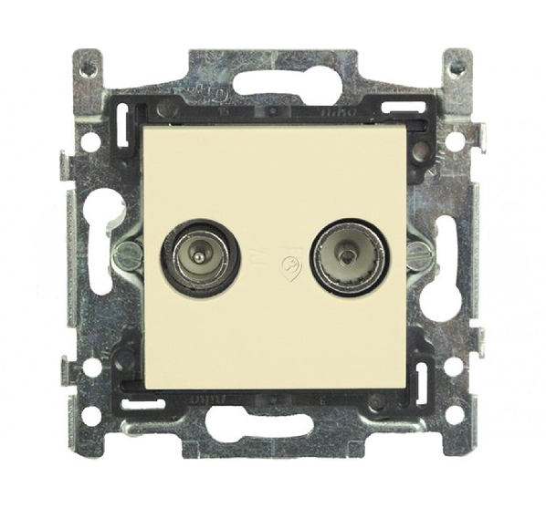 Hirschmann - Edb 02 crem (RAL 1013) - 695021172 - pentru TV/audio/video