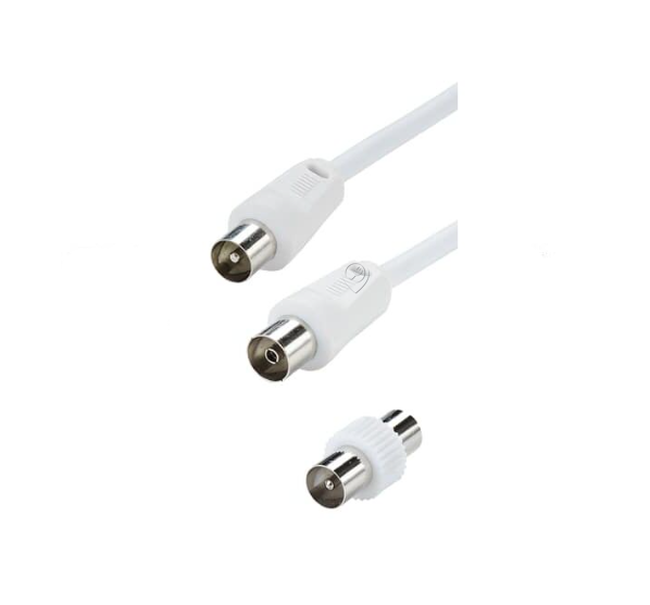 Erard - Cablu coaxial TV m/f - 10m + adaptor m/m - 724513