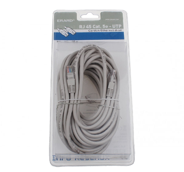 Erard - Cablu de alimentare și ISDN UTP5 RJ45 sau ISDN 100MHz Eficient - 10m - 722304