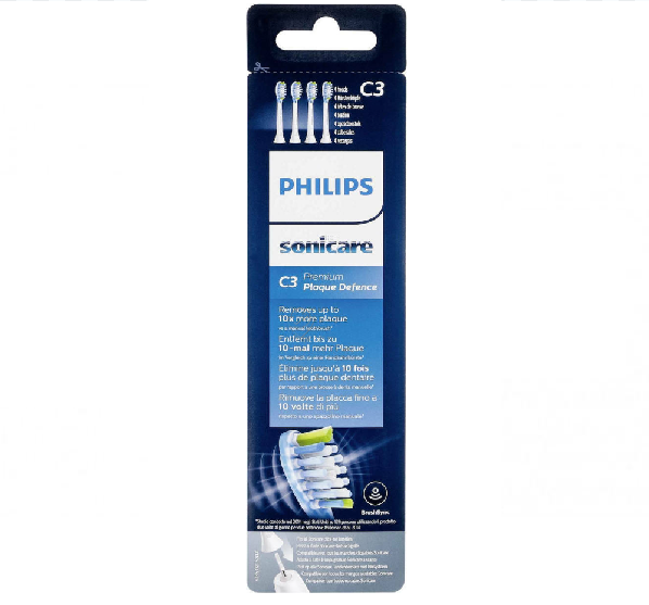 Philips - Capete de periuță de dinți premium cu protecție împotriva plăcii bacteriene - pachet de 4 - alb - HX904417