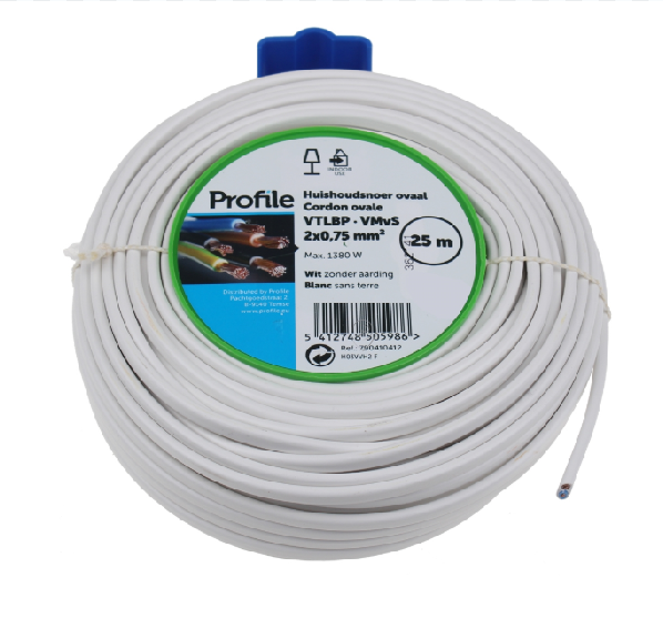 Universal - Cablu VTLBP 2x0.75 - alb - 25m - 790410412