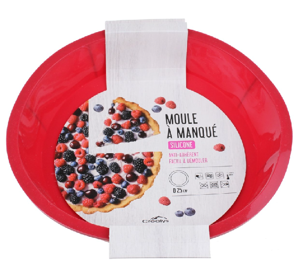 Forma rotundă de copt Crealys din silicon pentru tort, 25x4.5cm - 513010