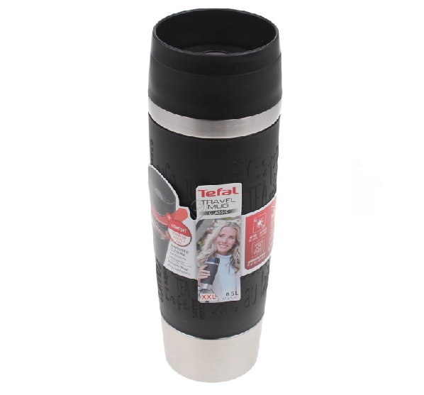 Tefal - Cană de călătorie clasică 0.5l neagră - N2020010 - pentru Aparat de cafea