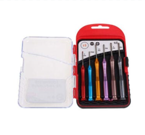 Cogex - Set de șurubelnițe de precizie din aluminiu - set de 6 bucăți - 648638