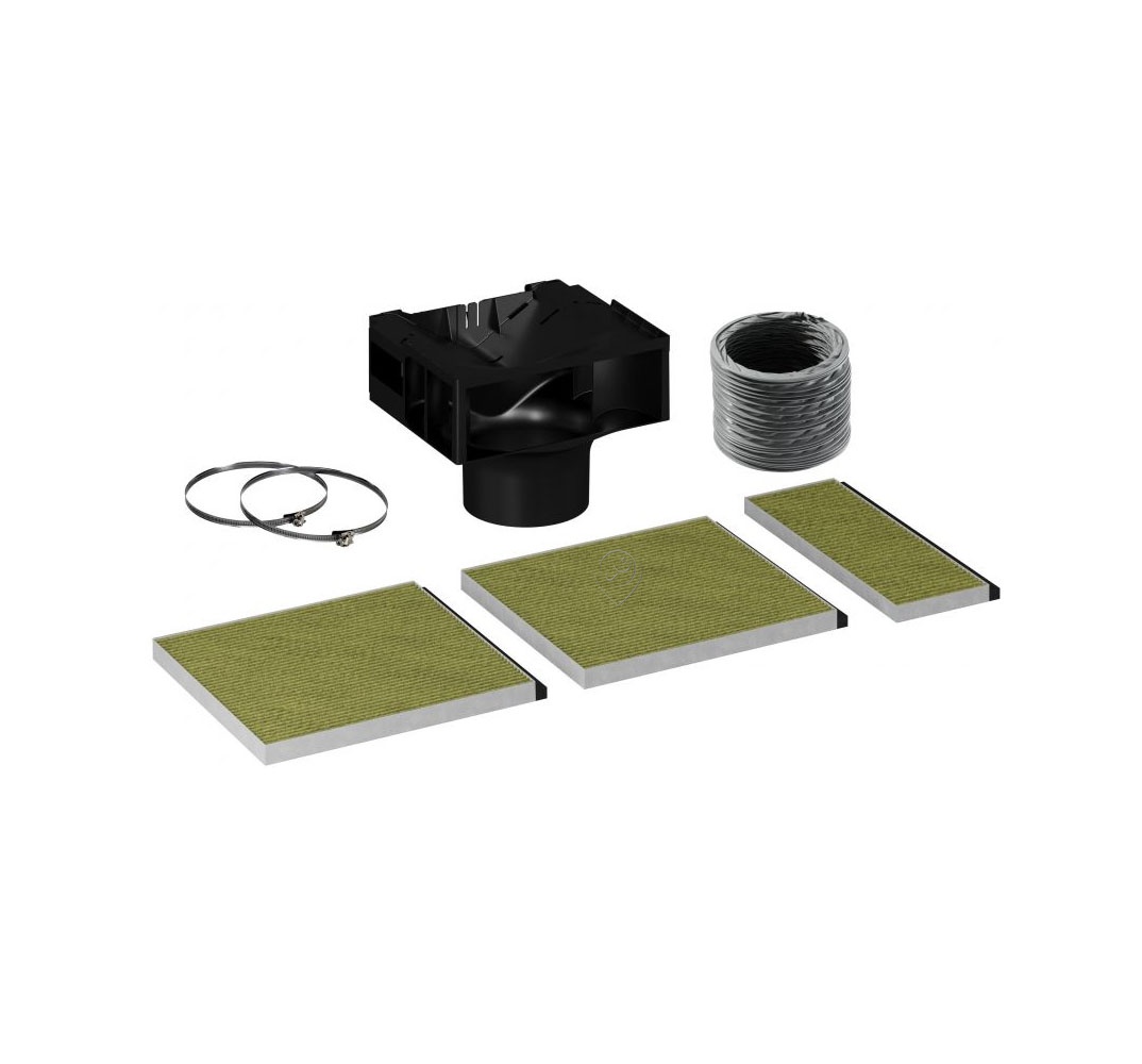 Bosch - Set de recirculare Clean Air Plus pentru hote, inclusiv 3 filtre - 17008033 - pentru Hota