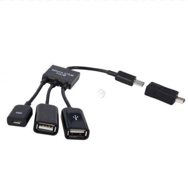 Spez - Cablu OTG micro-USB (m) la 2x USB-A și 1x micro- - 22520 - pentru Telefonie A1CS - Fushion5Economy