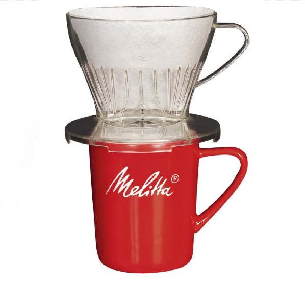Melitta - Cană + suport filtru standard 1x2 alb - 6761206 - pentru Aparat de cafea