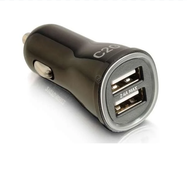 Adaptor auto de alimentare C2g cables, 2x USB - 12V / 24V - 5V - 2,4A max. - negru - 80922