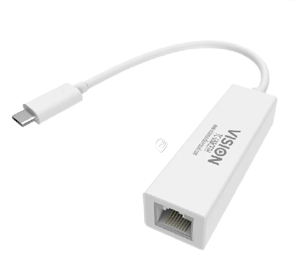 Adaptor de rețea Vision Professional USB-C la RJ45 LAN Gigabit Ethernet pentru instalare - TCUSBCETH